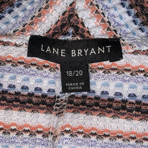 Lane Bryant Striped Tunic Long Sleeve Cowl Neck Hacci Tunic Sz 18/20 - Picture 5 of 6